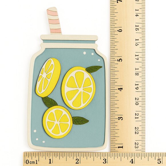 Handmade Tiered Tray Decor - Fresh Lemonade, Summer, 9 pieces, kitchen decor - Picture 2 of 8